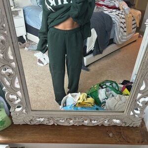 Parke Dark Green Heritage Terry Sweatpants XS
